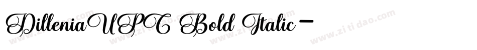DilleniaUPC Bold Italic字体转换
